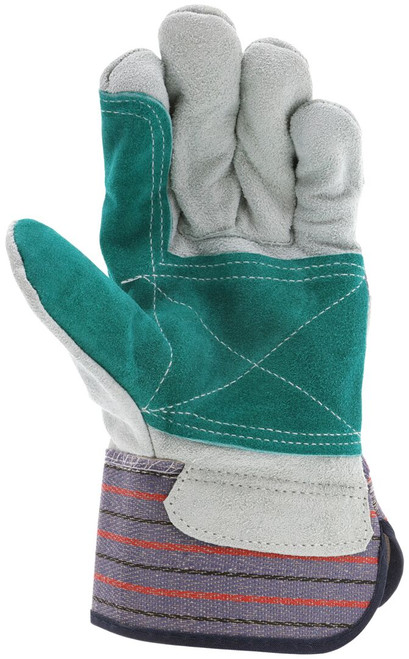 1311JL_ - 1311JL - 125130 - Palm view of 1311J leather palm gloves with jointed double split leather palm for enhanced flexibility and abrasion resistance