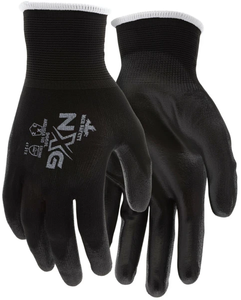9669_ - 9669L - 155965 - Lightweight coated work gloves pair – MCR Safety Group 9669 with a black nylon shell and polyurethane coating for all-day comfort and handling performance