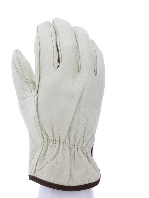 3402_ - 3402L - 27269 - 360 - Leather driver work gloves – MCR Safety Group 3402 – grain pigskin leather with straight thumb for durable industrial use