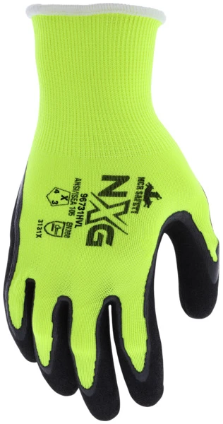 96731HV_ - 96731HVL - 156614 - Hi-Visibility Lime Glove with Black Latex Palm