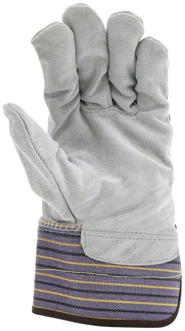 1400K_ - 1400KL - 125620 - Leather grip gloves palm view – split shoulder leather enhances abrasion resistance and grip for material handling with cut protection