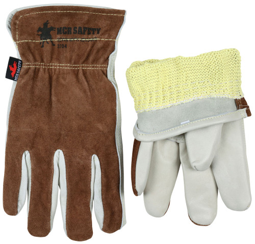 3204K_ - 3204KL - 902 - View showing Kevlar® liner inside the leather work gloves.
