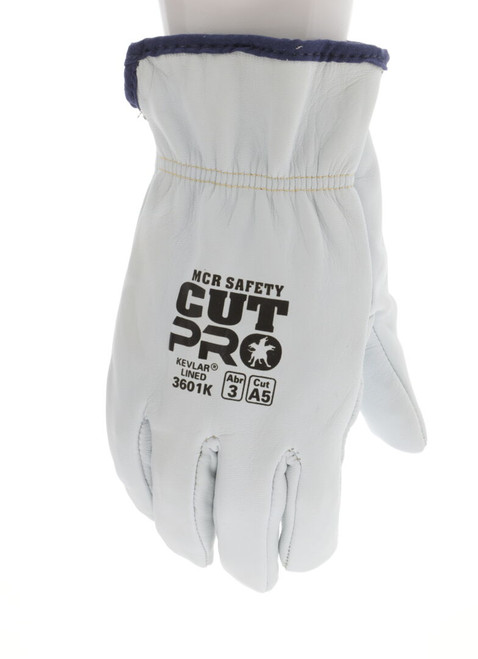 3601K_ - 3601KL - 123795 - 360 - Premium goatskin glove with 13-gauge Kevlar liner, reinforced with Kevlar thread, shirred elastic back, and straight thumb design