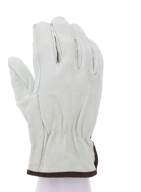 32013_ - 32013L - 23246 - 360 - Leather driver work gloves – MCR Safety Group 32013 – grain cowskin leather with straight thumb for durable and economical industrial use