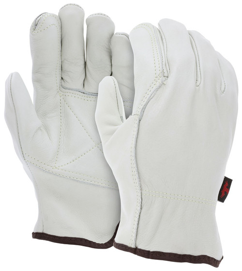 32113DP_ - 32113DPL - 917 - Double palm leather driver gloves pair – MCR Safety Group 32113DP with C+ grade grain leather and wing thumb for general work tasks