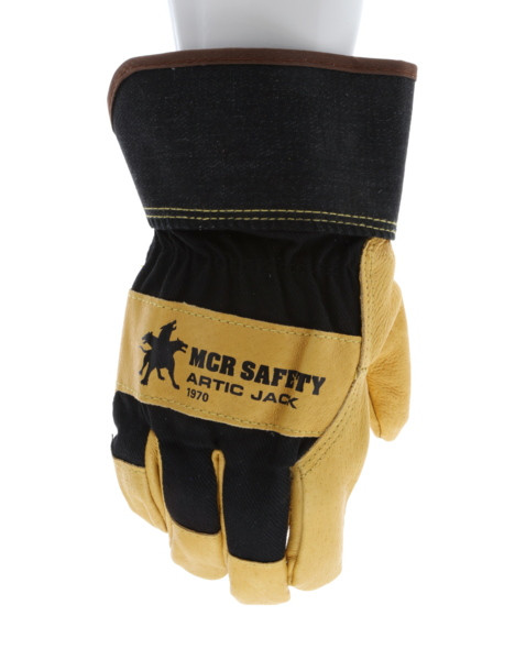 1970_ - 1970L - 144307 - 360 - Leather palm work gloves – MCR Safety Group 1970 – grain pigskin leather with thermal lining and 2.5-inch safety cuff for cold work