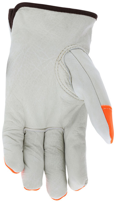 3280LCHVSP_ - 3280LCHVSP - 30908 - Leather grip gloves palm view – grain cowskin leather enhances abrasion resistance and grip for material handling in cold environments