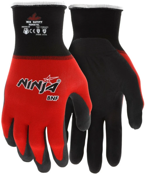N96970_ - N96970L - 162926 - Grip work gloves pair – MCR Safety Group N96970 with breathable nitrile foam NFT® coating for enhanced handling and all-day comfort