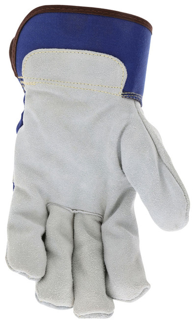 1400H_ - 1400HL - 24427 - Palm view of 1400H leather palm gloves with split shoulder leather palm for abrasion resistance and durability