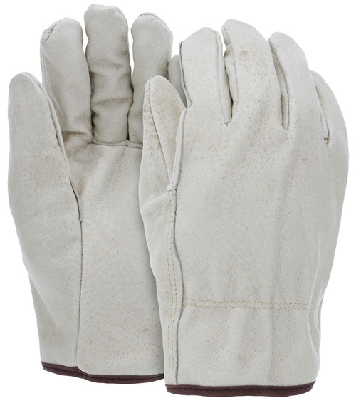 3452_ - 3452L - 974 - Insulated leather driver gloves pair – MCR Safety Group 3452 with CV grade grain pigskin leather and fleece lining for cold weather tasks