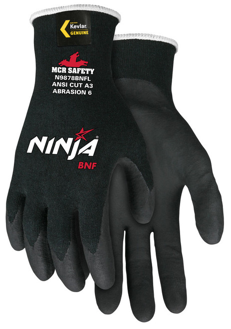 N9878BNF_ - N9878BNFS - 3497 - Cut resistant coated gloves pair – MCR Safety Group N9878BNF with 18-gauge Kevlar® aramid shell and breathable nitrile foam NFT® coating