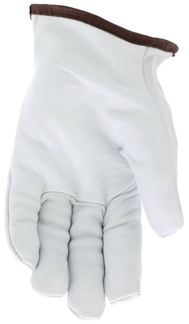 3604HP_ - 3604HPL - 38390 - Leather grip gloves palm view – premium goatskin leather enhances dexterity and grip while HyperMax® lining provides cut resistance for demanding tasks
