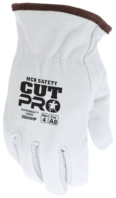 3604HP_ - 3604HPL - 38389 - Protective cut resistant gloves back view – premium goatskin leather with wing thumb design for flexibility, comfort, and industrial hand protection