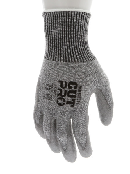 92752PU_ - 92752PUL - 38763 - 360 - rotating view of HyperMax® HPPE cut-resistant work gloves with gray PU-coated palm