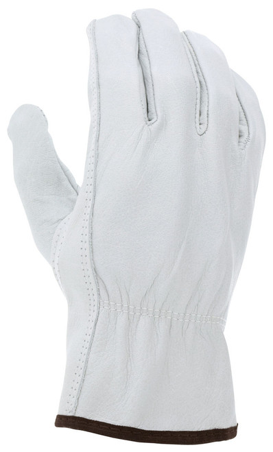 3313_ - 3313L - 26323 - Protective leather work gloves back view – durable buffalo grain leather with keystone thumb for flexibility and comfort during extended wear