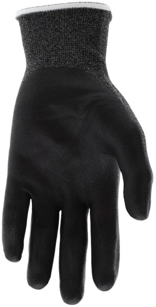 96715_ - 96715L - 156382 - Nitrile foam coated palm gloves palm view – black coating enhances wet and dry grip, abrasion resistance, and durability for material handling applications
