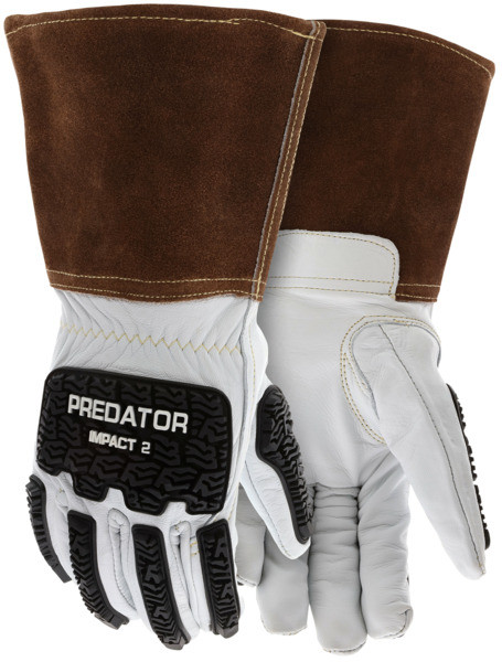48406 - Leather Welding Work Gloves TPR Back