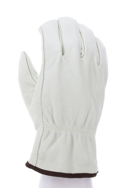 32801_ - 32801L - 25092 - 360 - Leather driver work gloves – MCR Safety Group 32801 – grain cowskin leather with thermal insulation and keystone thumb for cold-weather work