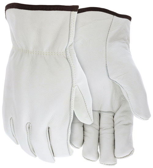 32013T_ - 32013TL - 18828 - Insulated leather driver gloves pair – MCR Safety Group 32013T with C+ grade grain cow leather, Thinsulate® lining, and shirred elastic back
