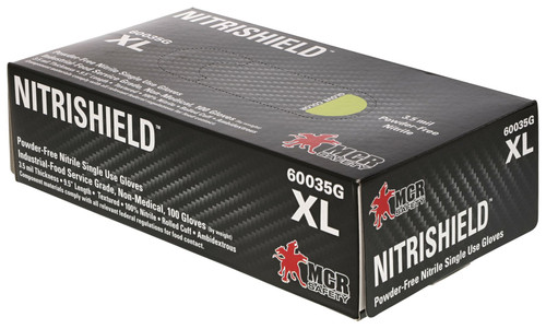 NIT645L - Powder Free Black Nitrile Disposable Gloves