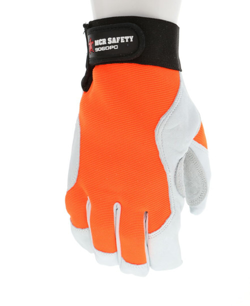 906DPO - Goatskin Palm Mechanics Orange Work Gloves