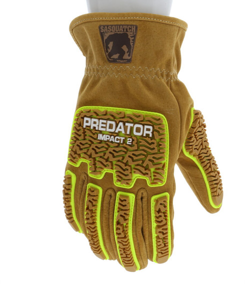 PD3430_ - PD3430L - 35600 - 360 - Impact driver work gloves – MCR Safety Group PD3430 Predator® PD6 Sasquatch® – leather construction with TPR protection and cut resistant performance