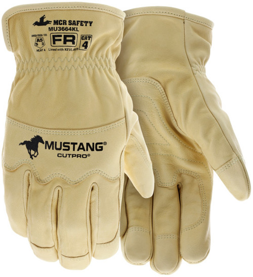 MU3664KGW - Mustang® HiDex Leather Utility Gloves - 4 Inch