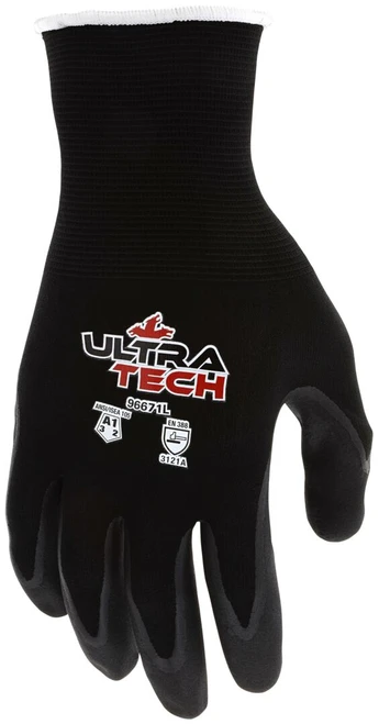 96671_ - 96671L - 130135 - Protective ESD gloves back view – lightweight 21-gauge shell provides exceptional dexterity, comfort, and electrostatic dissipative protection