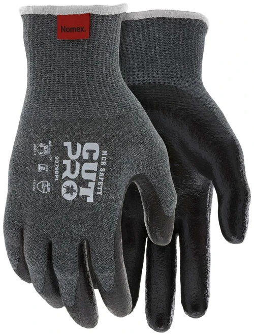 9379BP_ - 9379BPL - 134767 - Flame resistant work gloves pair – MCR Safety Group 9379BP with a DuPont™ Nomex® shell, arc-rated protection, and durable neoprene nitrile coating