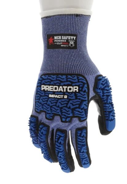 PD6953_ - PD6953L - 150963 - 360 - Impact and cut resistant work gloves – MCR Safety Group PD6953 Predator® – HyperMax® HPPE shell with micro foam nitrile coated palm and reinforced thumb crotch