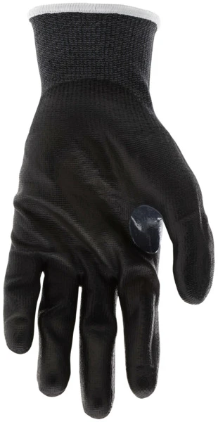 92798PU_ - 92798PUL - 139557 - PU coated palm gloves palm view – black polyurethane coating enhances grip, abrasion resistance, and durability for material handling applications