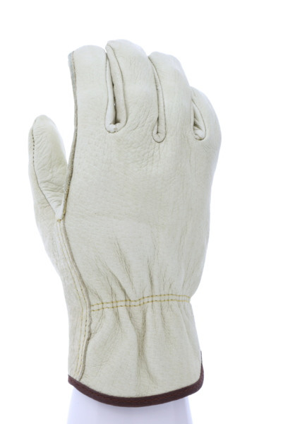 M3400_ - M3400L - 142635 - 360 - Leather driver work gloves – MCR Safety Group M3400 – grain pigskin leather with straight thumb for durable industrial use