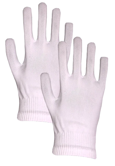 GK-31W+ - Guante tejido de nylon clean, color blanco, con proceso de descontaminación por lavado, peso extra ligero