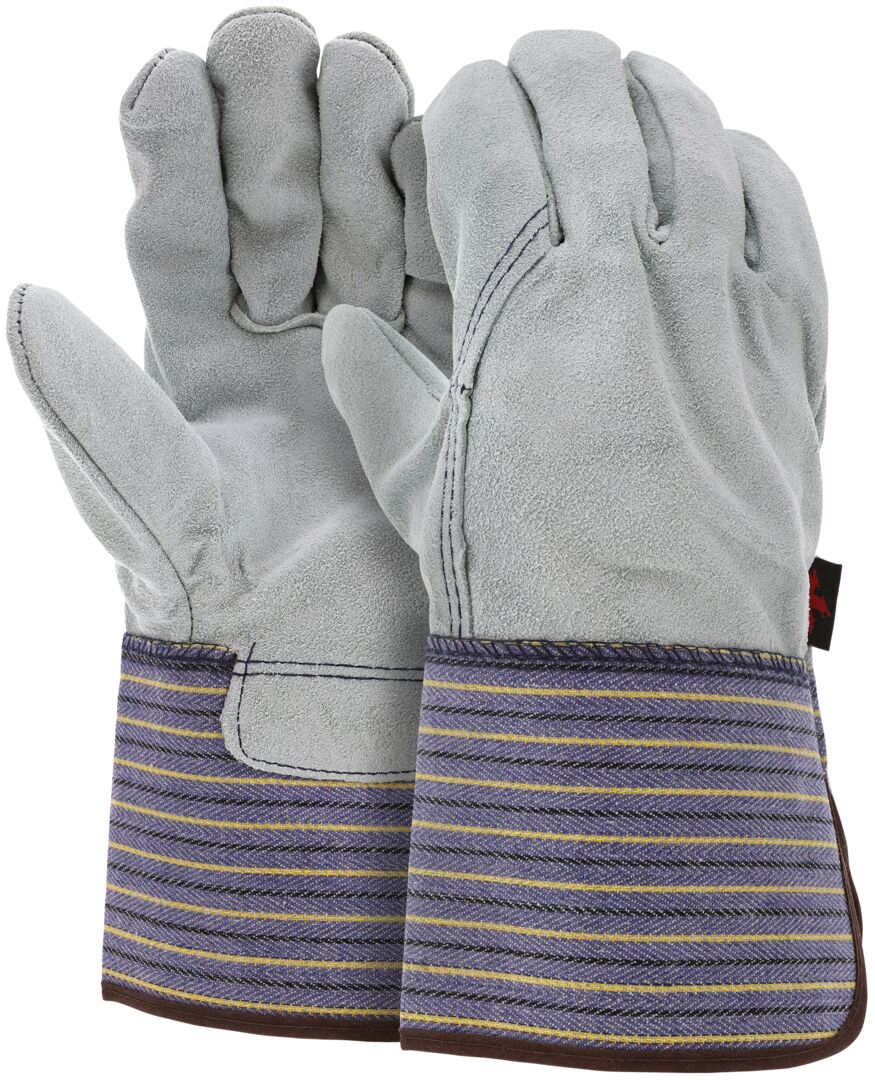 1418A - Split Leather Palm Work Gloves with Full Leather Back