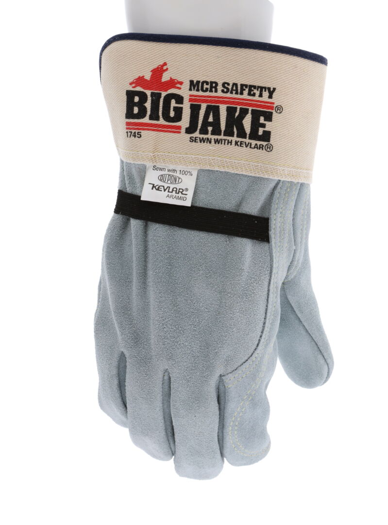 1745 - Premium Big Jake Leather Palm Work Gloves, Inner Double Palm