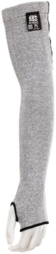 MCR Safety 9318D10T Memphis 10 Gauge Dyneema Cut-Resistant Sleeve With Thumb Slot – 18" Gray