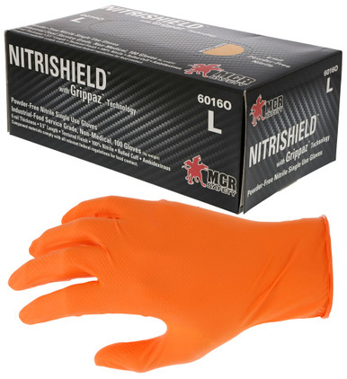 6016O - Powder Free Orange Disposable Nitrile Gloves