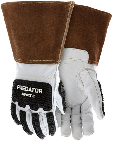 48406 - Leather Welding Work Gloves TPR Back