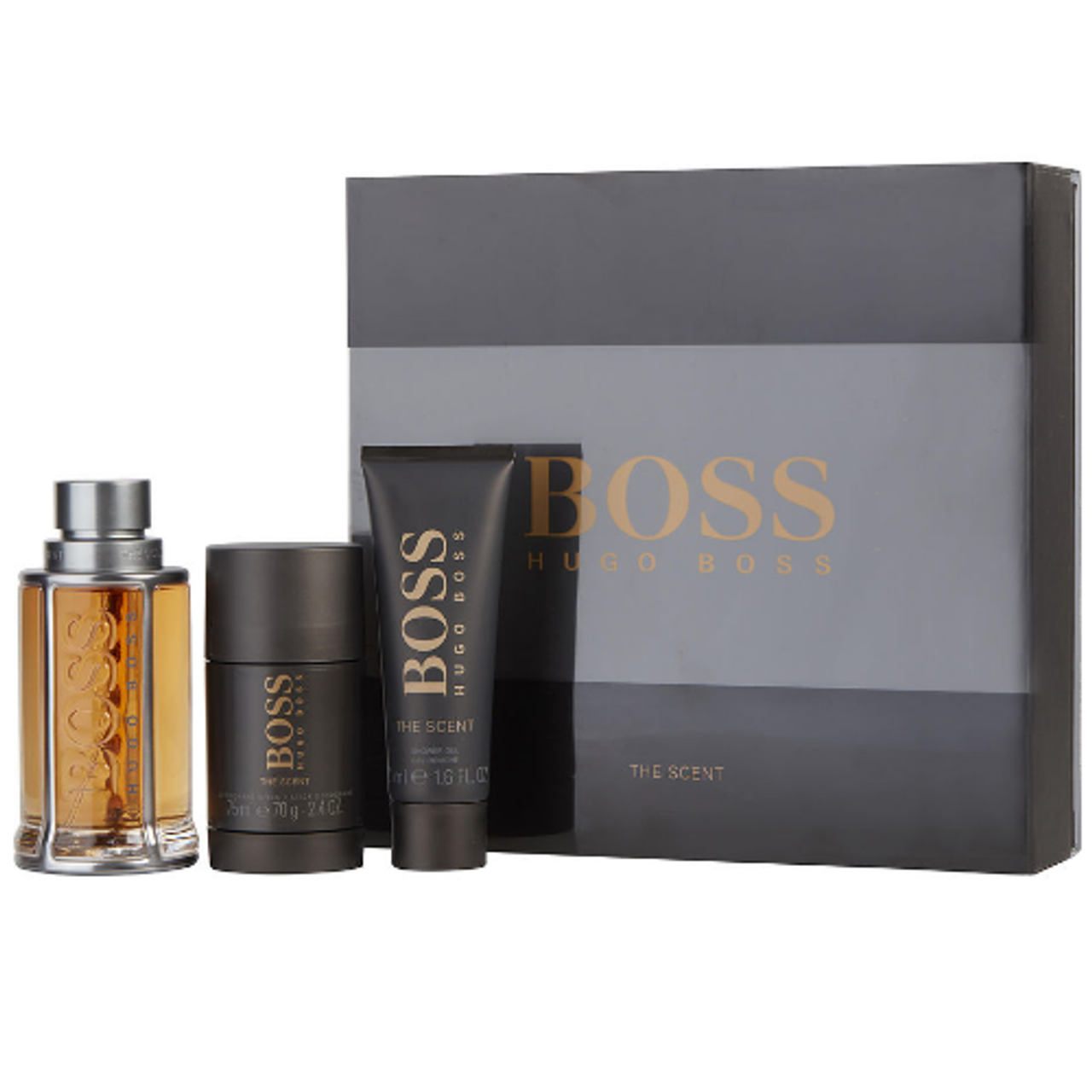 Boss The Scent by Hugo Boss 3pc Gift Set 3.3 oz EDT + Deodorant Stick ...