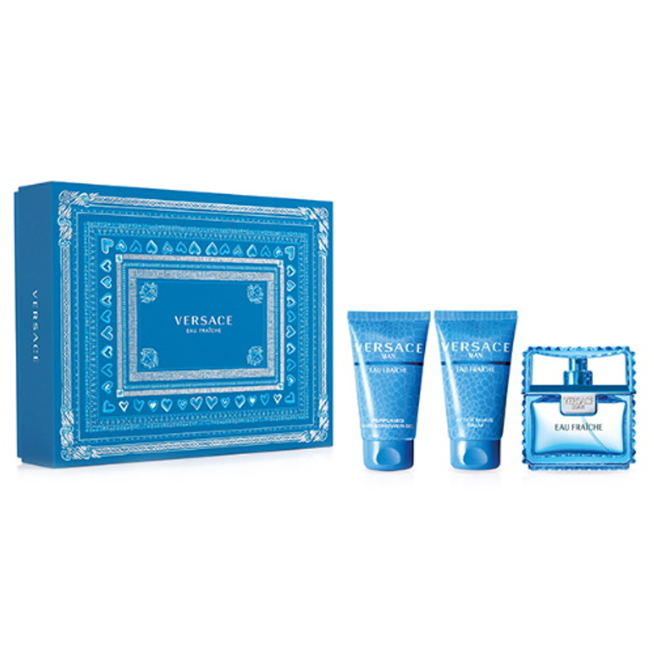 Versace Man Eau Fraiche by Versace 3 Pcs Gift Set 1.7 oz EDT 1.7