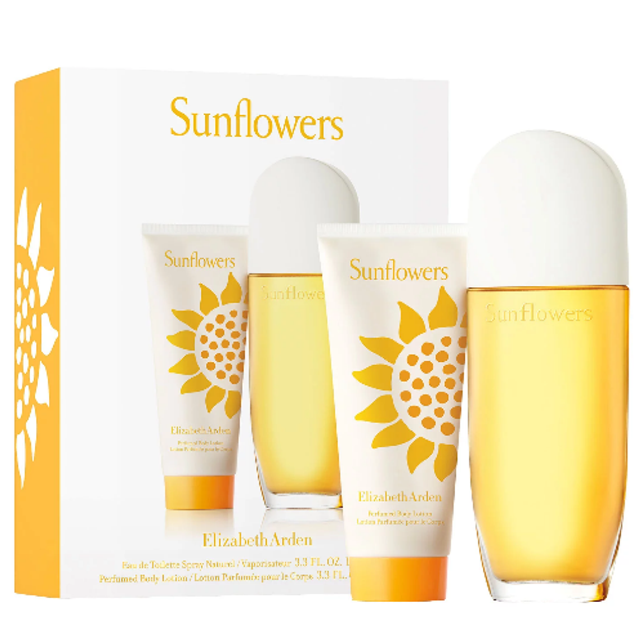 Sunflowers by Arden ForeverLux EDT - 3.3 Set Body + oz Elizabeth 2pc Lotion for Women Gift