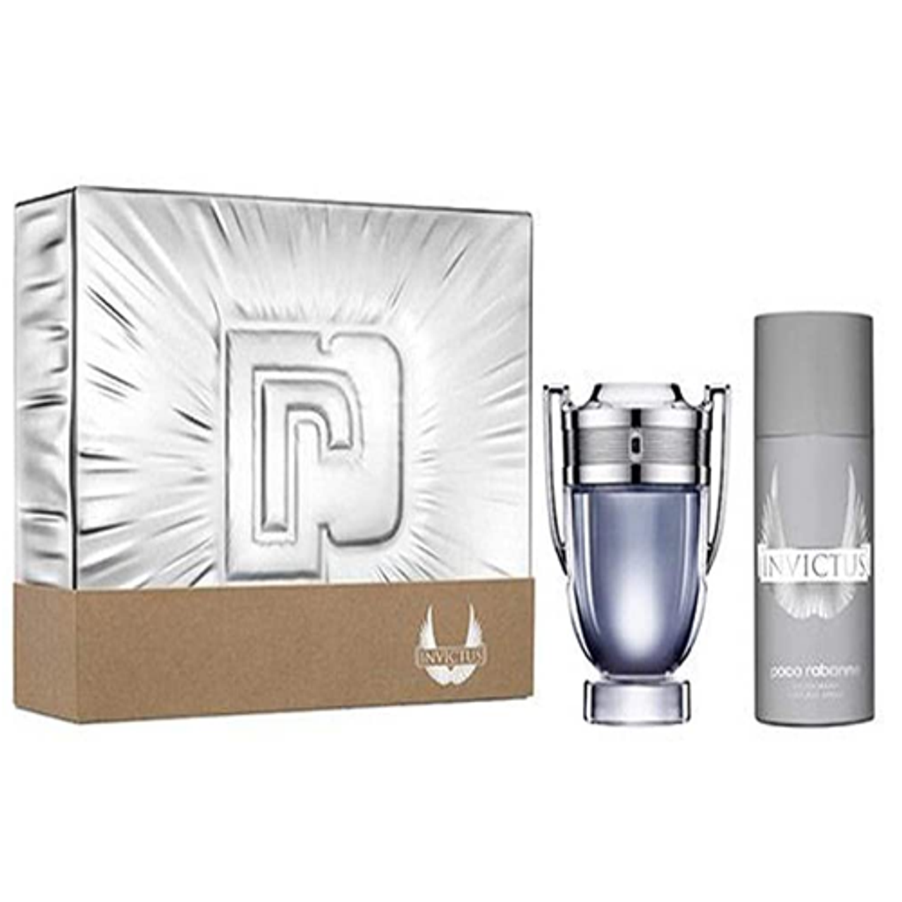 Invictus by Paco Rabanne 2pc Gift Set EDT 3.4 oz + Deodorant Spray for ...
