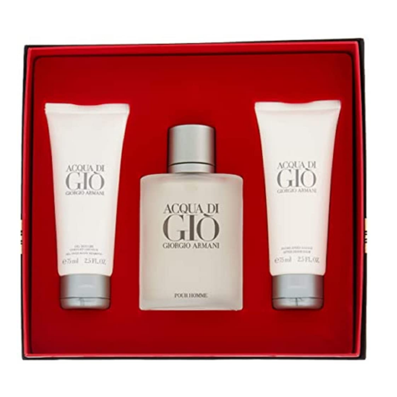 binding Gentage sig Postbud Acqua Di Gio by Giorgio Armani 3pc Gift Set EDT 1.7 oz + Body Shampoo +  After Shave Balm for Men - ForeverLux