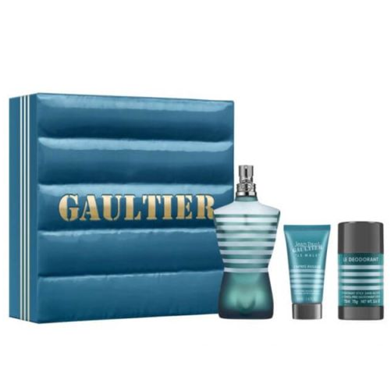 Le Male by Jean Gaultier 3pc Gift Set EDT 4.2 + After Shave + Deodorant Stick for Men - ForeverLux