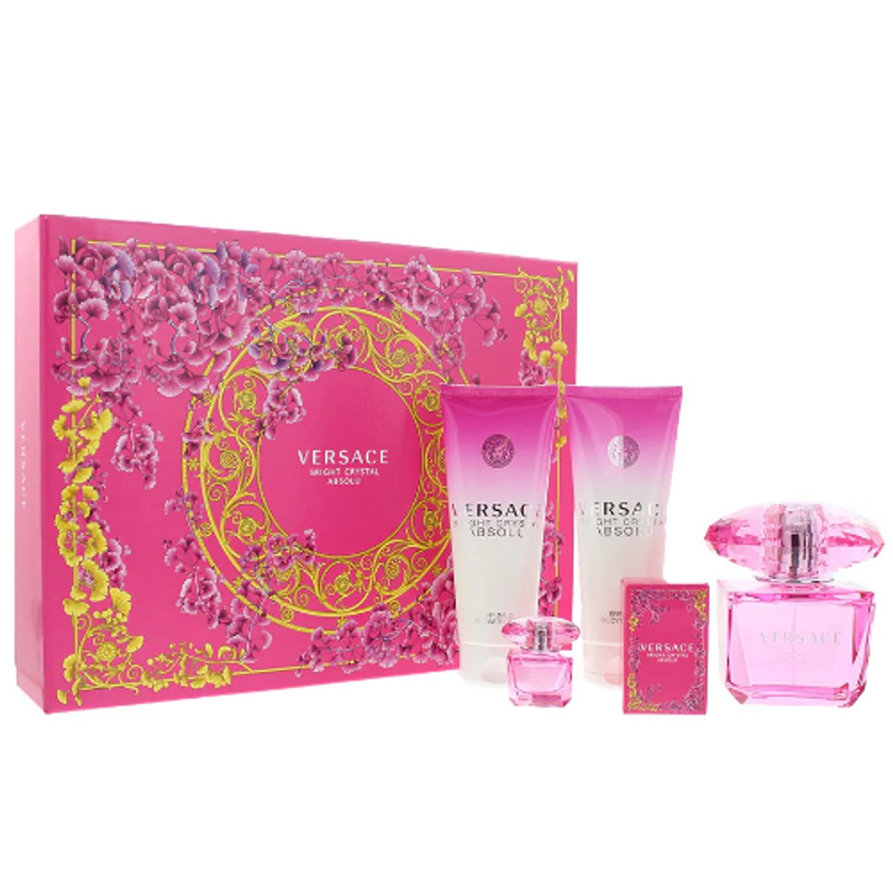 Bright Crystal Absolu by Versace 4pc Gift Set 3 oz EDP + 3.4 Body ...