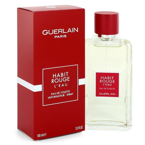 Habit Rouge L'eau by Guerlain 3.3 oz EDT for Men