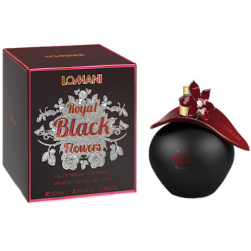 Royal Black Flowers by Lomani 3.3 oz EDP for Women