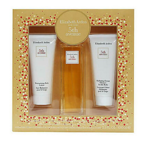 5th Ave by Elizabeth Arden 3pc Gift Set EDP 4.2 oz + Body Lotion 3.3 oz + Hydrating Cream Cleanser 3.3 oz for Women