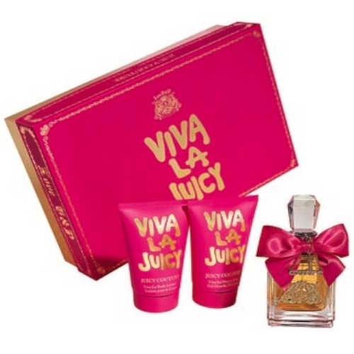 Viva La Juicy by Juicy Couture 3pc Gift Set 3.4 oz EDT + Shower Gel + Body Lotion for Women