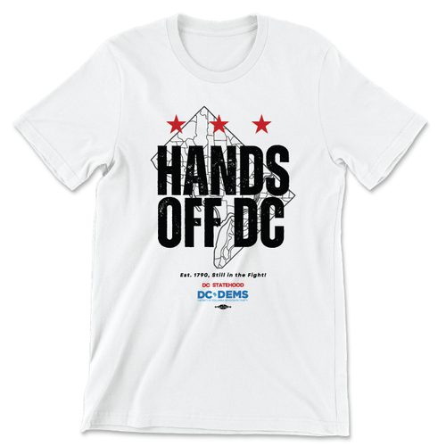 Hands Off DC (Unisex White Tee)